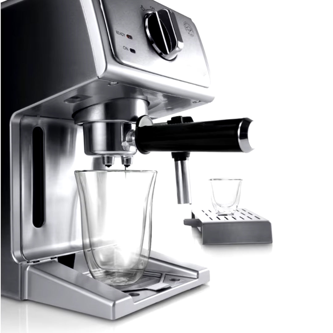 Italian 15-Bar Stainless Steel Cappuccino and Espresso Machine