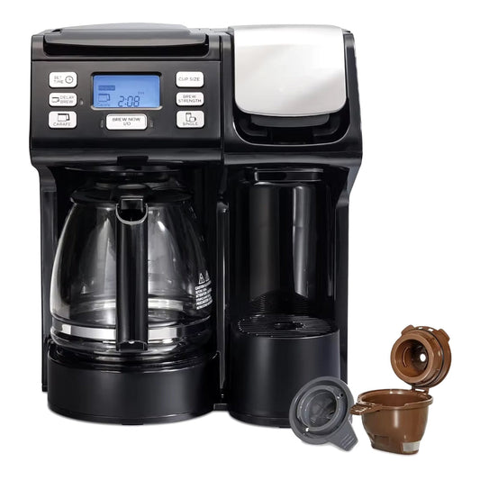 Single Serve and 12-Cup Coffee Machine for Versatile Brewing