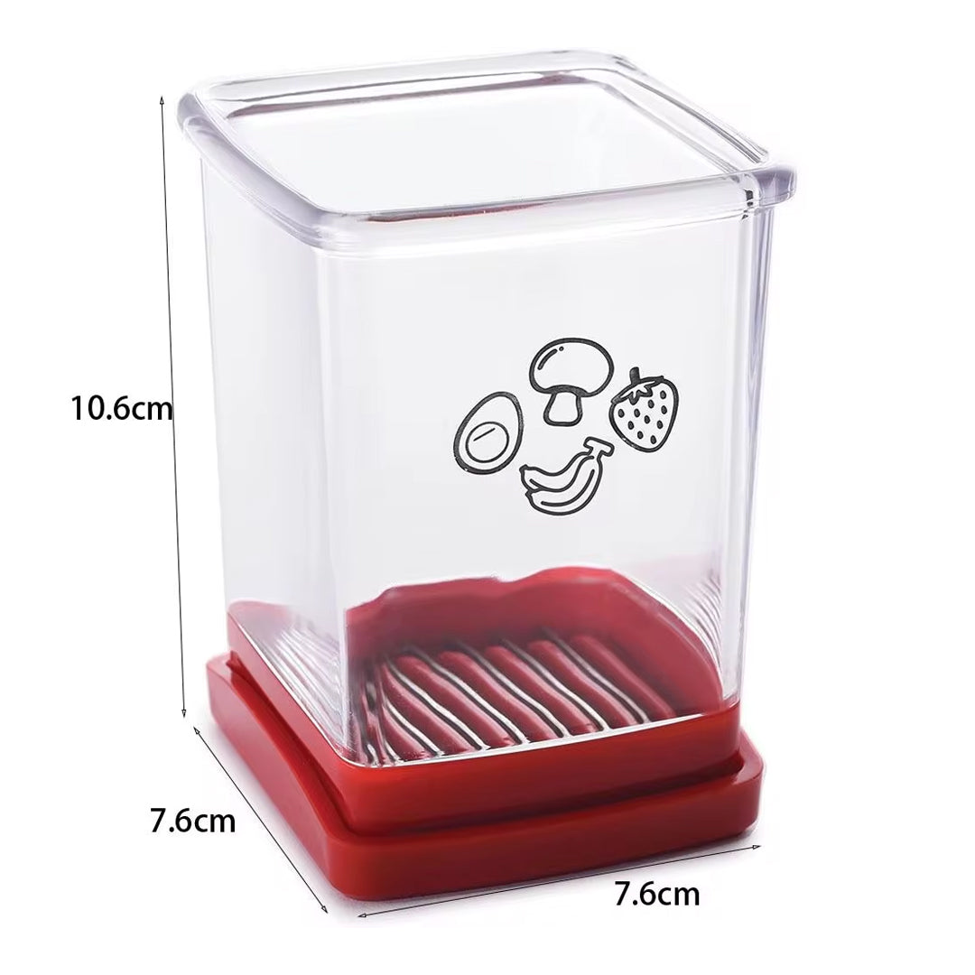 Portable Manual Fruit and Vegetable Slicer for Bananas and Strawberries