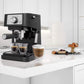 Black 15-Bar Manual Espresso Machine for Rich Flavor Extraction