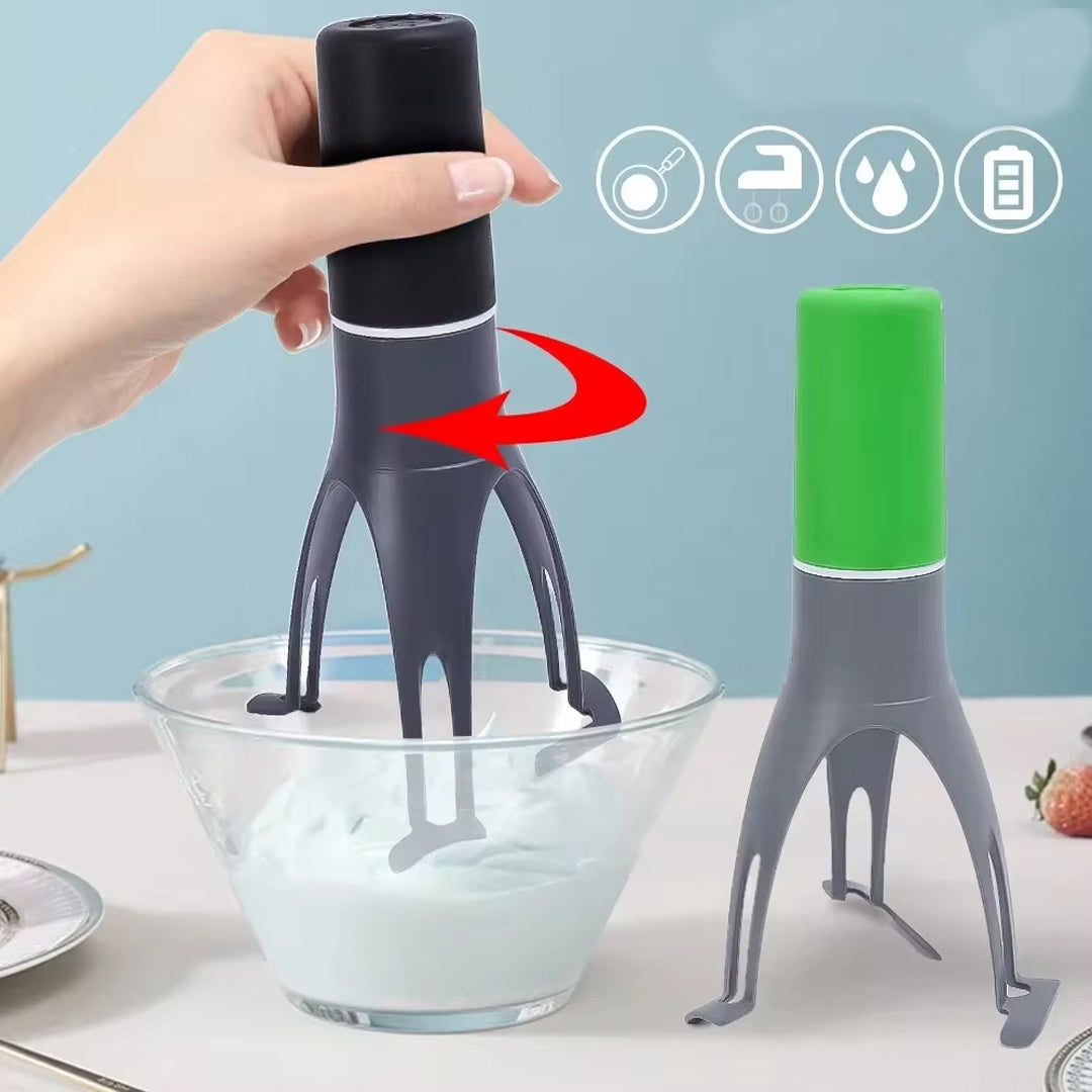 Automatic Handheld Egg Beater and Food Processor with Battery Power