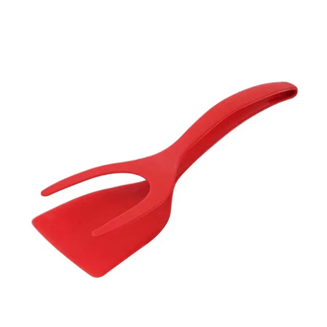 2-in-1 Nylon Flip Tongs and Egg Spatula for Cooking and Serving