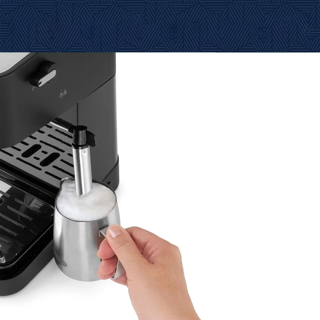 Black 15-Bar Manual Espresso Machine for Rich Flavor Extraction