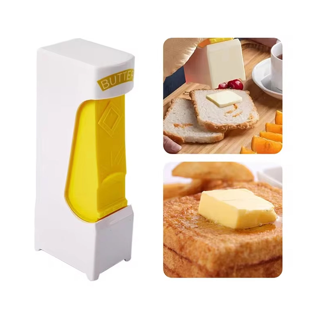 Portable Butter and Cheese Slicer with Automatic Squeeze Dispenser