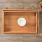Bamboo Wooden Tea Tray with Handles - Durable Dinner Plate Stand
