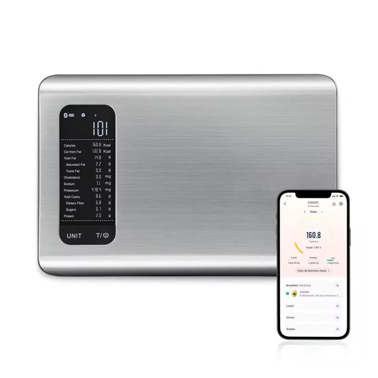 Digital Kitchen Food Scale with Smart Nutrition Tracking App for Grams and Ounces