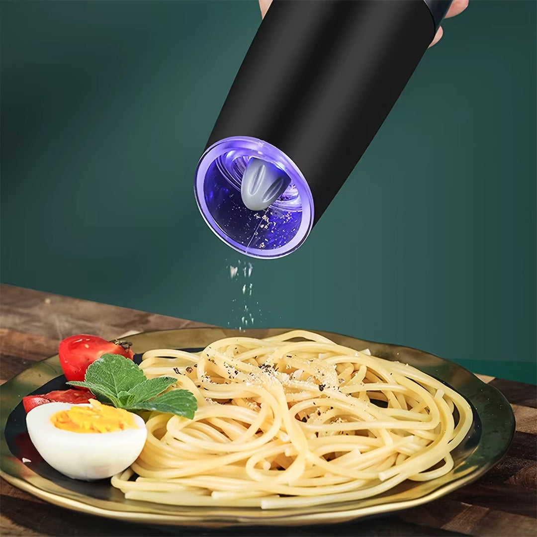 Premium Electric Salt and Pepper Grinder with Adjustable Coarseness and LED Light