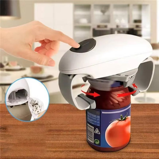 Automatic Electric Can and Jar Opener with Smooth Edge Cutting