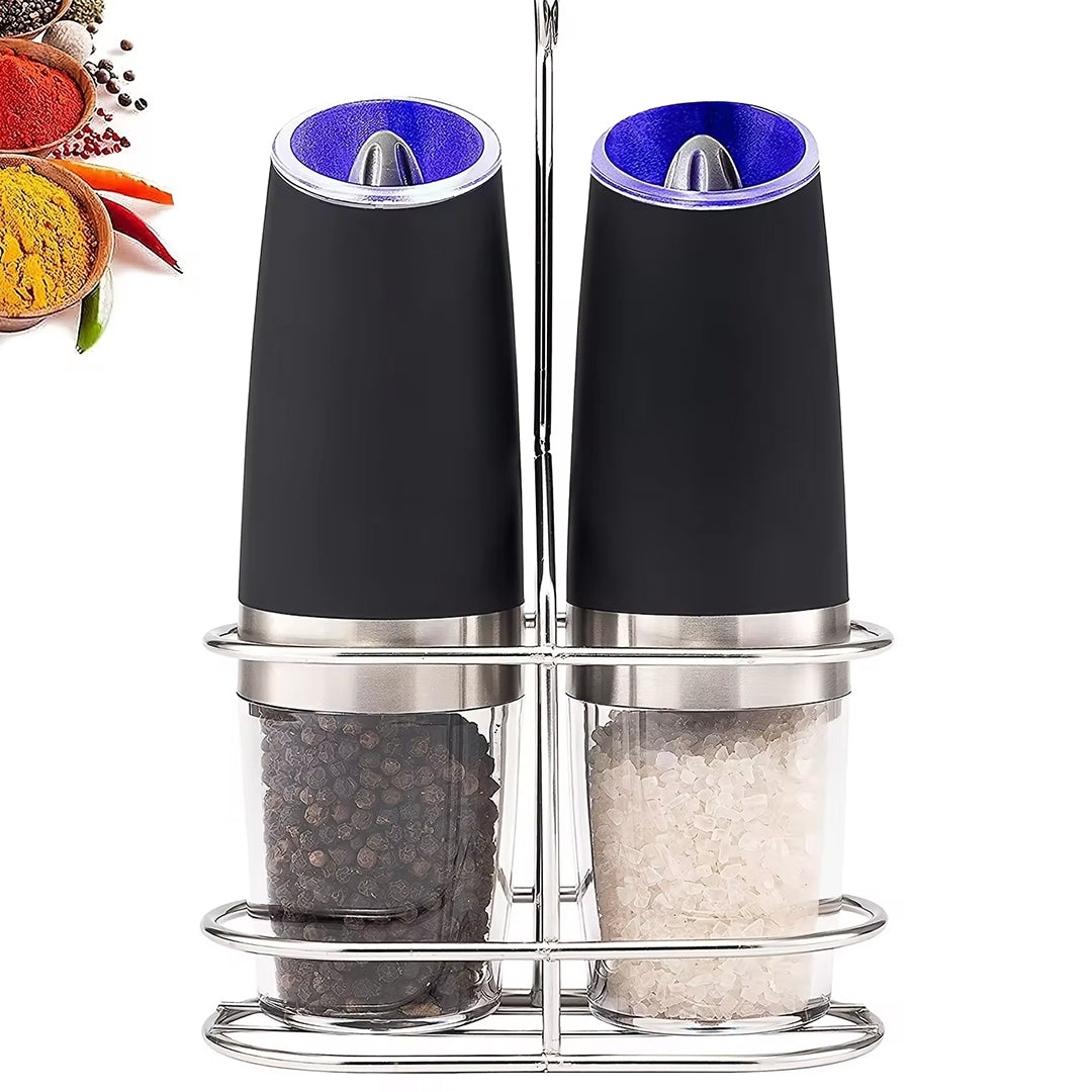 Premium Electric Salt and Pepper Grinder with Adjustable Coarseness and LED Light