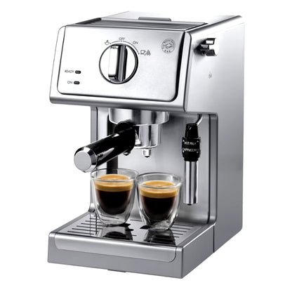 Italian 15-Bar Stainless Steel Cappuccino and Espresso Machine