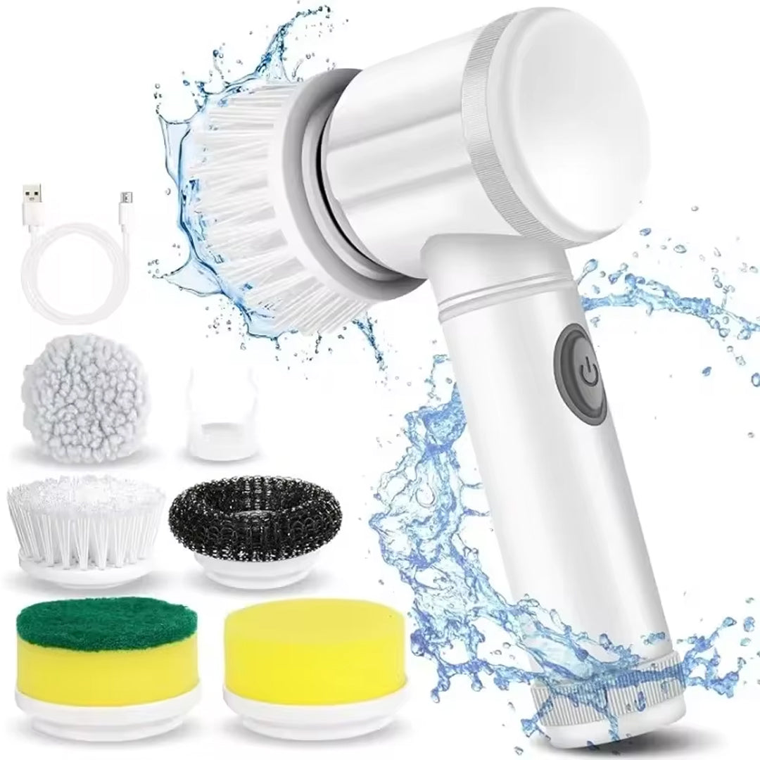 5-in-1 Cordless Electric Spin Scrubber Cleaning Brush - USB Rechargeable