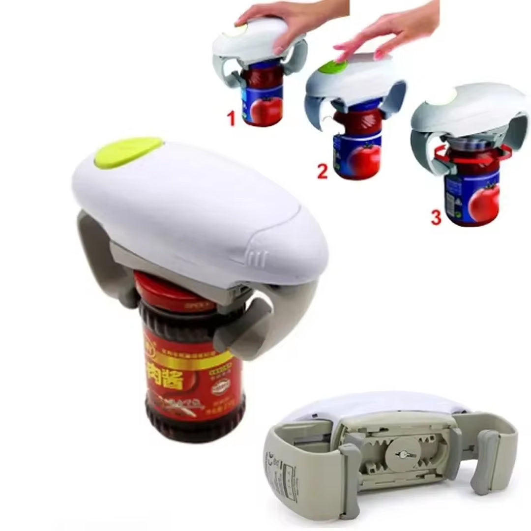 Automatic Electric Can and Jar Opener with Smooth Edge Cutting