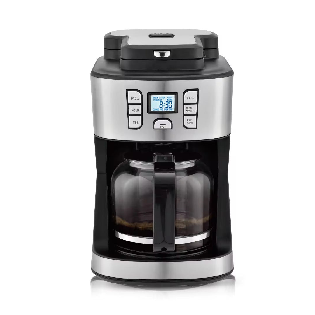 950W Automatic Drip Coffee Maker with Steam Function for Perfect Brews